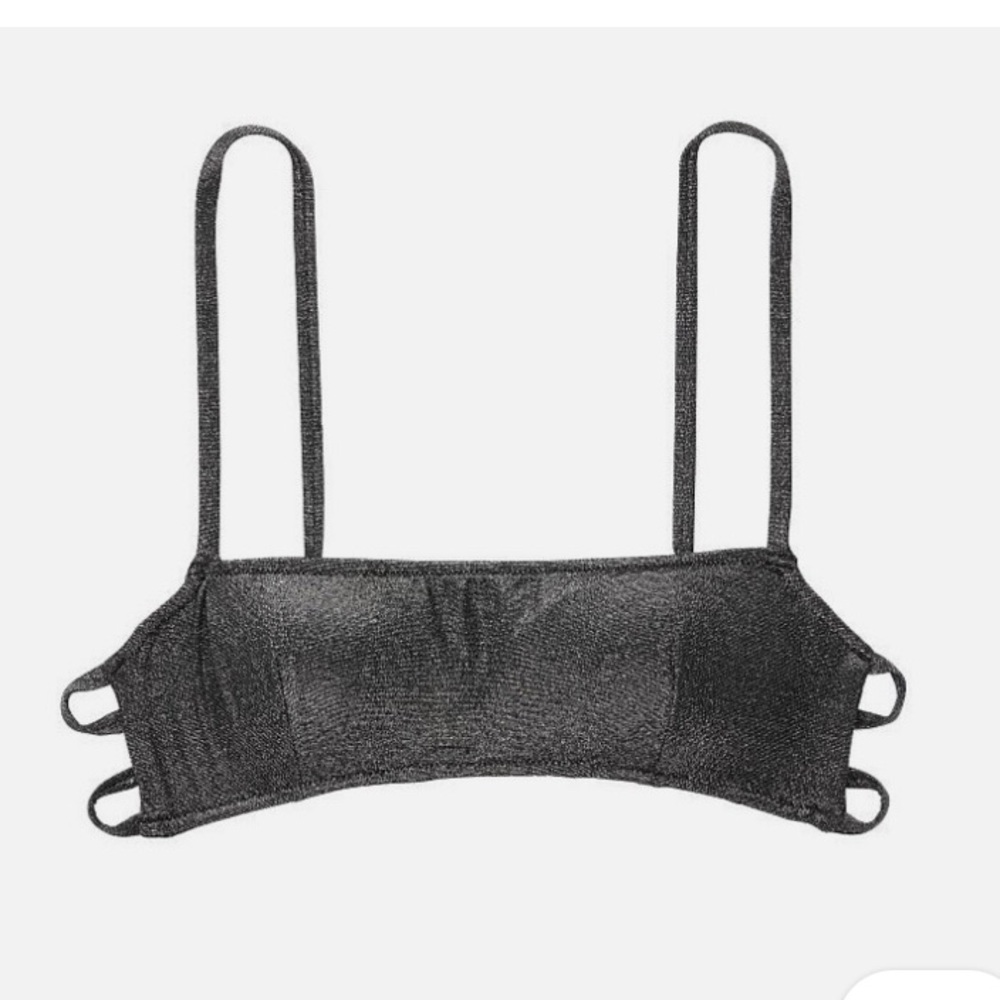 Victoria's Secret Shimmer Black Bikini Top only
